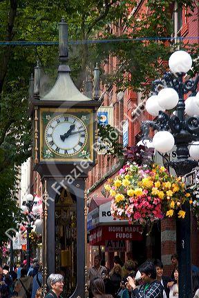 The Gastown Steam Clock located in Vancouver, British Columbia, Canada.