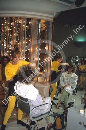 Hair stylist in Lyon, France.