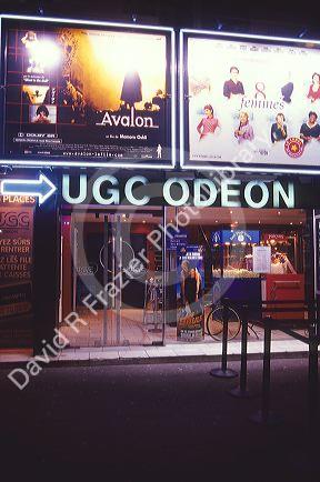 Movie theater in Paris, France.