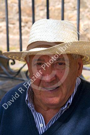 Spanish man in the town of Potes, Liebana, Cantabria, northwestern Spain.