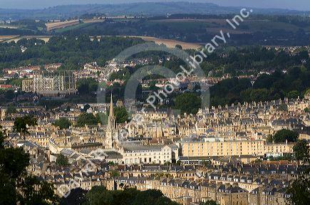 An overview of the city of Bath, Somerset, England.