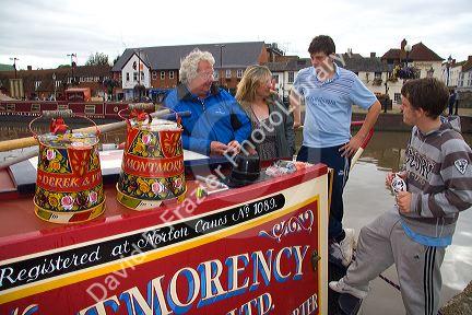 Montmorency bed and breakfast canal boat in the market town of Stratford-upon-Avon, Warwickshire, England.