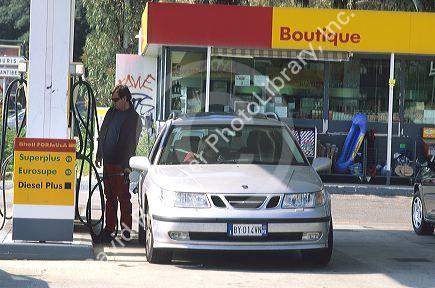 A gas station in France.