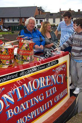 Montmorency bed and breakfast canal boat in the market town of Stratford-upon-Avon, Warwickshire, England.