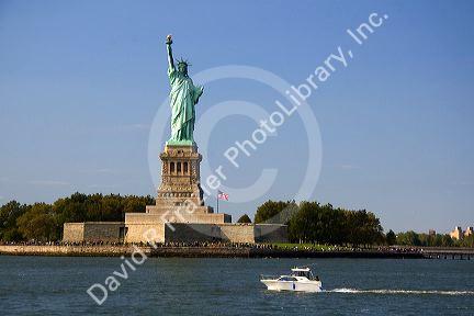 Statue of Liberty on Liberty Island in New York City, New York, USA.