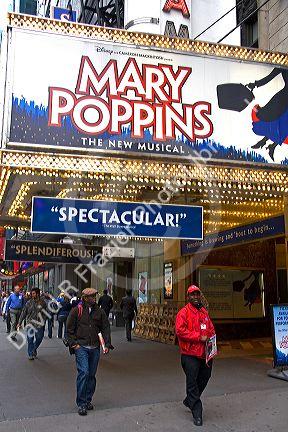 Marry Poppins broadway show in Manhattan, New York City, New York, USA.