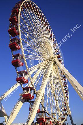 The Navy Pier ferris wheel in Chicago, Illinois.
