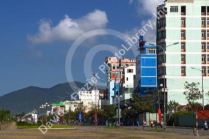 High rise buildings in the port city of Da Nang, Vietnam.