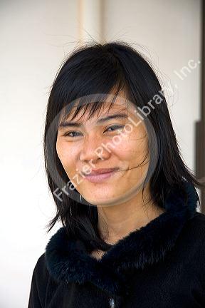Portrait of a Vietnamese woman in Dong Ha, Vietnam.