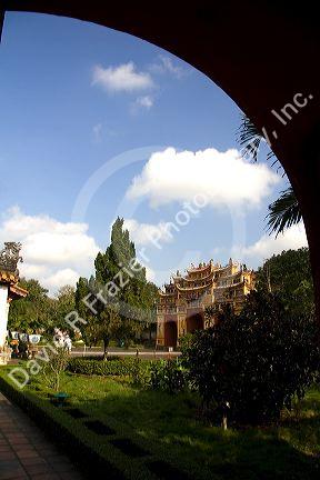 Arched gates within the Imperial Citadel of Hue, Vietnam.