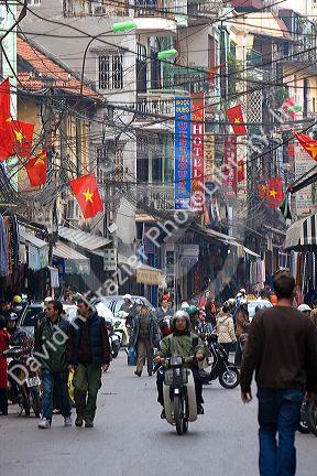 Street scene in Hanoi, Vietnam.