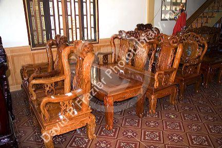 Vietnamese furniture factory in Dong Ha, Vietnam.