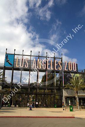 Entrance to the Los Angeles Zoo located in Griffith Park, Los Angeles, California, USA.