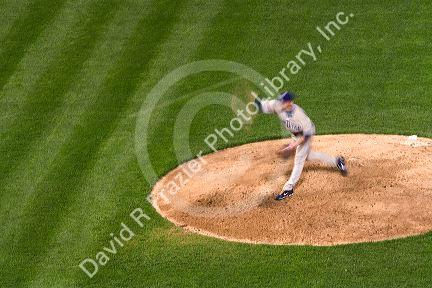 Picher throwing a pitch at Wrigley Field in Chicago, Illinois, USA.