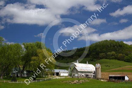 Rural farmstead in Manitowoc County, Wisconsin, USA.