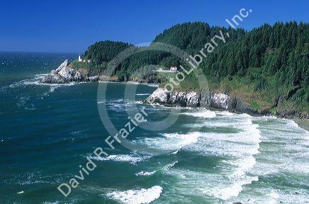 Haceta Head light along the Oregon Coast.