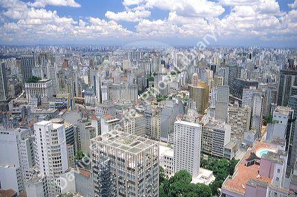Aerial view of Sao Paulo, Brazil.