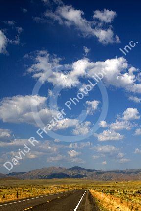 US Highway 20 near Arco, Idaho, USA.