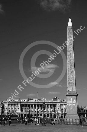 The Obelisk of Luxor located in the Place de la Concorde in Paris, France.