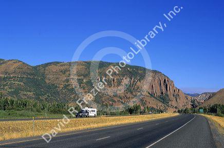 Interstate 84 westbound near Henefer, Utah.