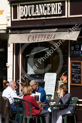 Sidewalk cafe in Paris, France.