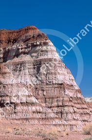 Sandstone cliffs showing erosion and stratification near Kanab, Utah.