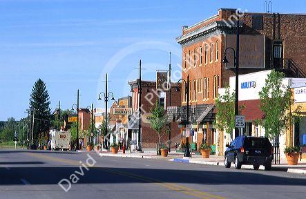 Main street in Newberry, Michigan.