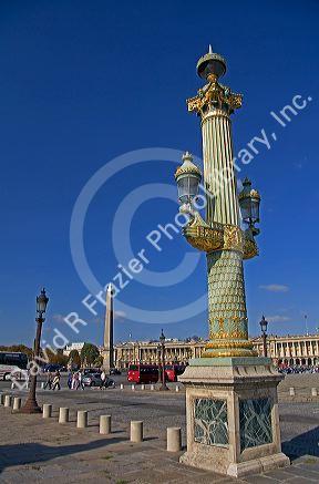 The Obelisk of Luxor located in the Place de la Concorde in Paris, France.