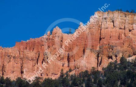 Red standstone spires east of Cedar City, Utah.