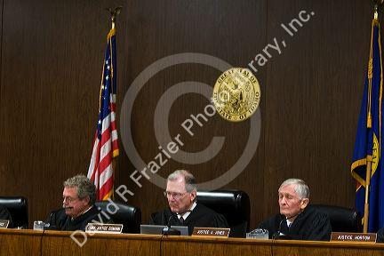 Courtroom scene showing members of the Idaho Supreme Court at Twin Falls, Idaho. 11/5/09