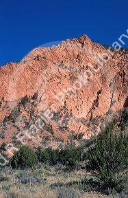 Red sandstone montain near Cedar City, Utah.