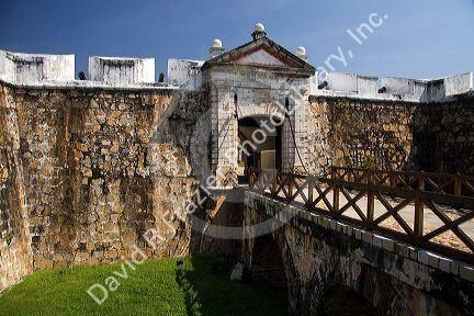 The Fort of San Diego located on a hill in downtown Acapulco, Guerrero, Mexico.
