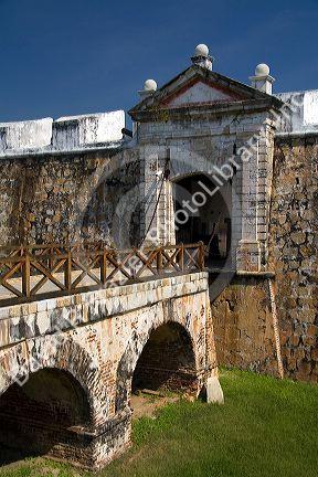 The Fort of San Diego located on a hill in downtown Acapulco, Guerrero, Mexico.