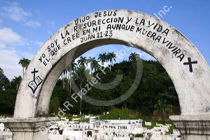 Chinese worker section of a cemetery at Limon, Costa Rica.