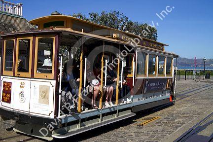 Cable car system in the city of San Francisco, California, USA.