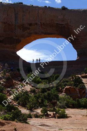 Wilson Arch is a natural sandstone arch along U.S. Route 191 near Moab, Utah, USA.