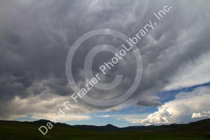Mammatus clouds heavy with moisture near Steamboat Springs, Colorado, USA.