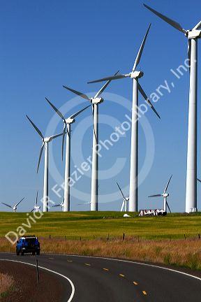 The Condon wind farm located near the town of Condon in central Oregon, USA.