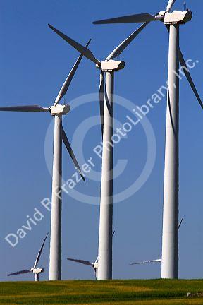 The Condon wind farm located near the town of Condon in central Oregon, USA.