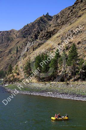 Rafting the Salmon River near Riggins, Idaho, USA.