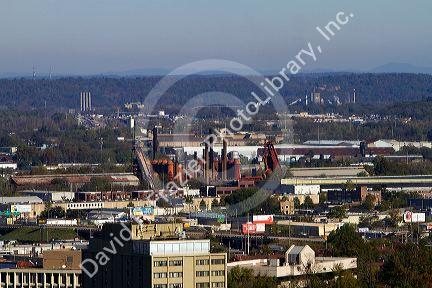 View of the city of Birmingham taken from Vulcan Park, Alabama, USA.