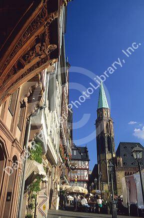 A street scene in Frankfurt, Germany.