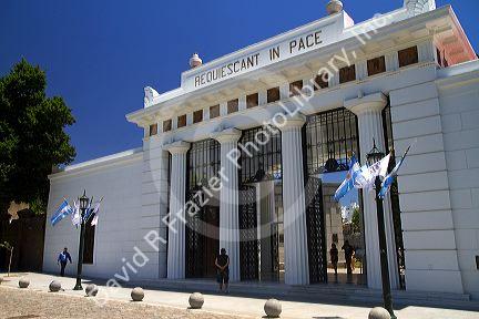 Entrance to La Recoleta Cemetery in Buenos Aires, Argentina.