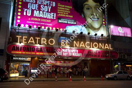 Teatro el Nacional on Corrientes Avenue in Buenos Aires, Argentina.