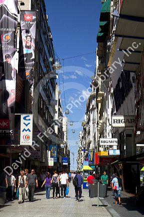 Pedestrian street in Buenos Aires, Argentina.