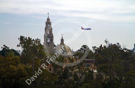 The California Quadrangle and the California Tower hold the Museum of Man in San Diego, California, USA.