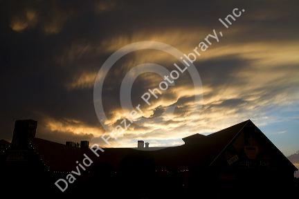 Clouds at sunset over Boise, Idaho, USA.