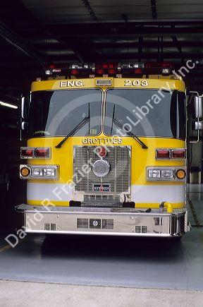 Grottoes volunteer fire department pumper truck, Virginia.