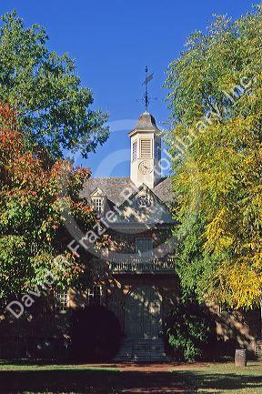 William and Mary College in colonial Williamsburg, Virginia.