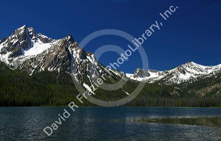 Stanley Lake and McGown Peak located in the Sawtooth National Recreation Area, Custer County, Idaho, USA.